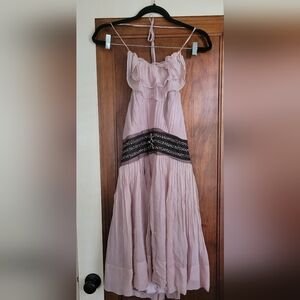 BCBGMaxAzria Blush Dress with Black Accents #12